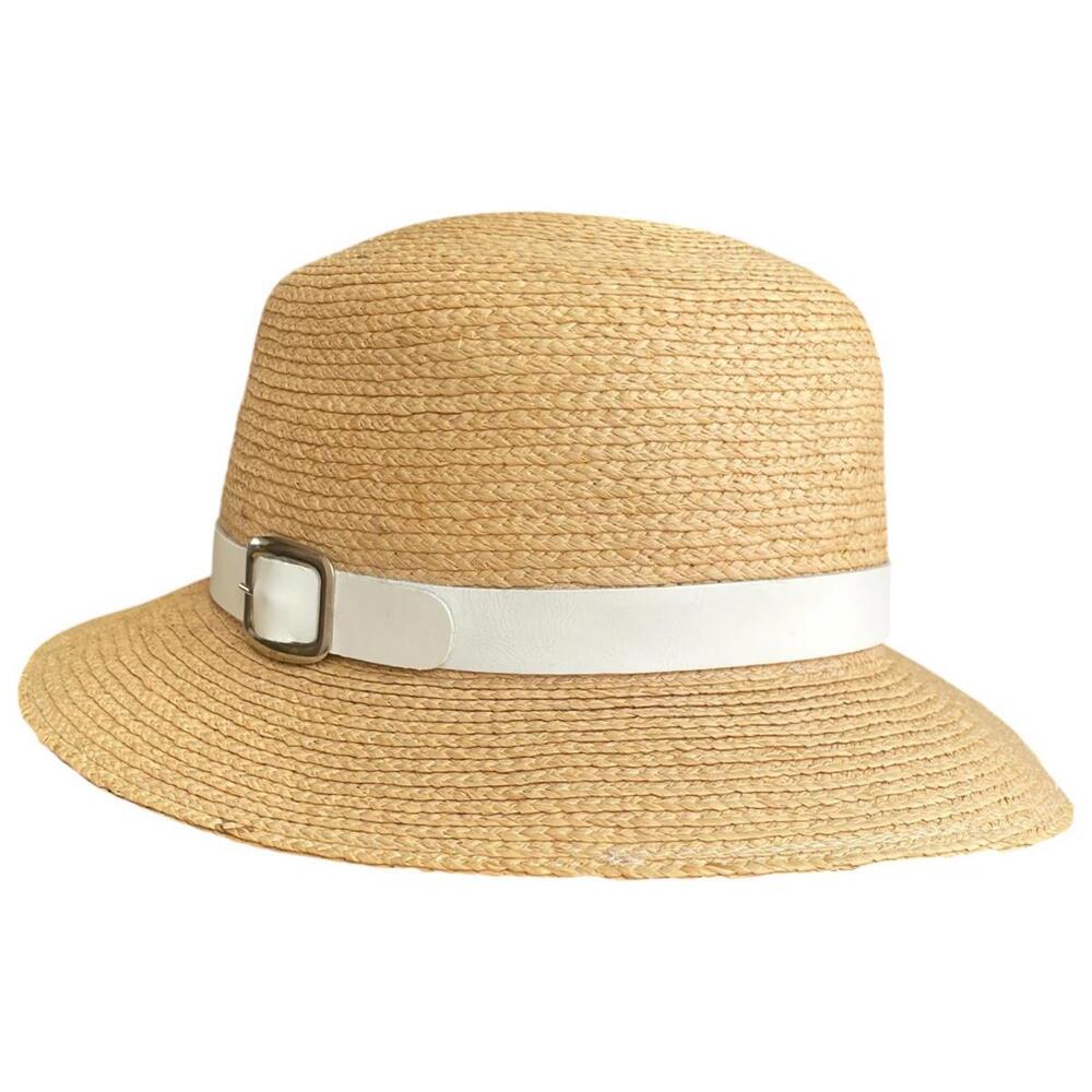 Tilley Raffia Palm Straw Sun Hat Woven Cloche Women's Size Medium